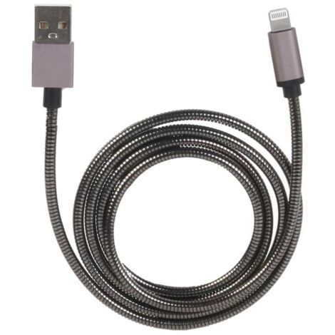 Câble charge rapide 2A avec synchronisation compatible iPhone / iPad / iPod métal