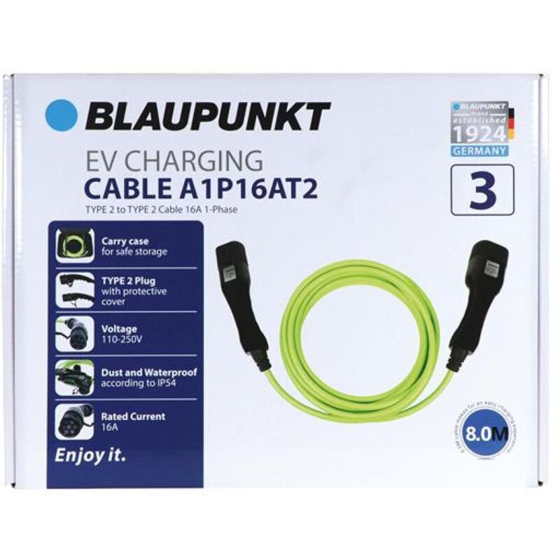 Cable Charge Vehicule Electrique T2->T2 A1p16at2 N3 - Blaupunkt