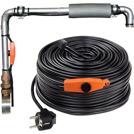 Câble chauffant - 12 m - 192 W - avec thermostat antigel