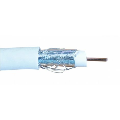Câble Coaxial 17vatca Blanc Câble Coaxial Faible Perte Tv/satellite - Dhome