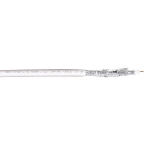 Câble coaxial BKL Electronic 0806014/F 75 Ω 135 dB blanc 100 m Y682551