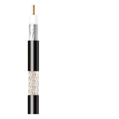 Câble coaxial CXT1 1/4.7/6.7mm PVC noir – Blindage > 75 dB – Conducteur cuivre pour performance optimale – Bobine de 100 m – Televes