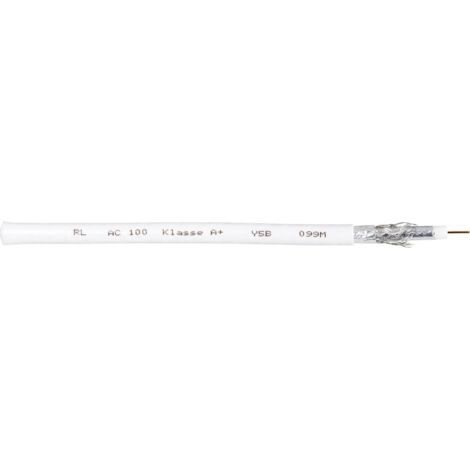 Câble coaxial Interkabel AC 100-25 75 Ω 120 dB blanc 25 m X78264