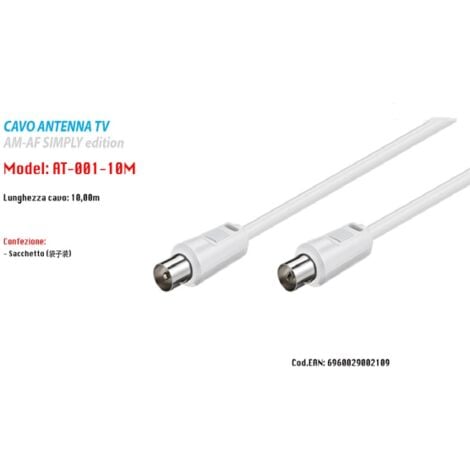 Philips Cable de Antena TV Coaxial Tipo PAL SWV2209W/10