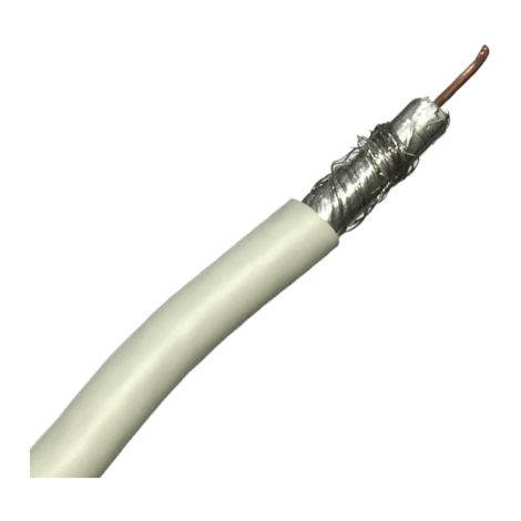 Cable Coaxial PC100 6.6 mm CU-AL 25 M Blanco
