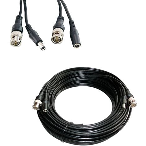 HOUSECURITY CÂBLE COAXIAL PROFESSIONNEL BNC ET DC RG59 CAMÉRAS DVR 40 MÈTRES