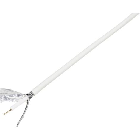 Câble coaxial RG6 /U TRU COMPONENTS RG6U FOR HDTV 10M 1570973 75 Ω 120 dB blanc 10 m