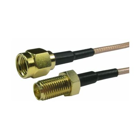 Câble coaxial RS PRO, Reverse SMA, RP-SMA, / RP-SMA, 10m, Noir ( Prix pour 1 )