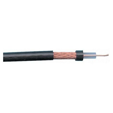 Câble coaxial SDI CAE Groupe RG 59 BU, RG59B/U, 100m, Noir ( Prix pour Bobine de 100 Mètres )