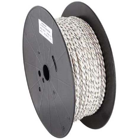 Cable compatible avec enceinte torsade 2x1.50mm2 Blanc noir 100m