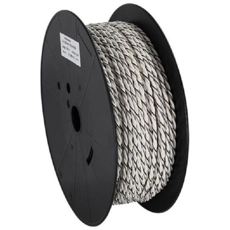 Cable compatible avec haut-parleur torsade 2x2.50mm2 Blanc noir 100m