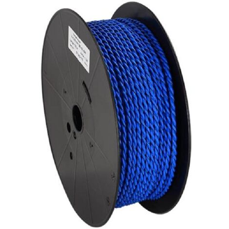 Cable compatible avec haut-parleur torsade 2x2.50mm2 Bleu noir 100m