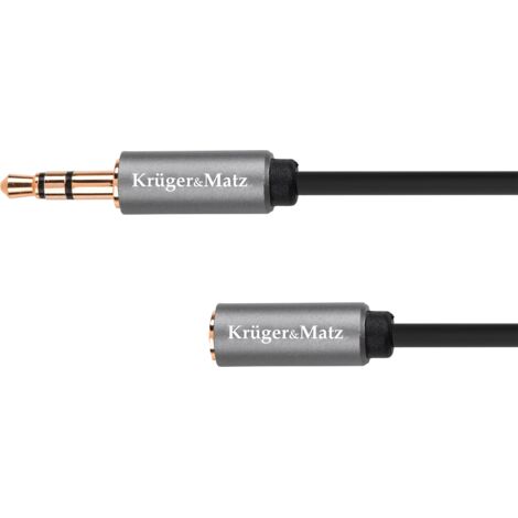 Cable con conector jack de 3,5 mm y 1 m de longitud, marca Kruger&Matz