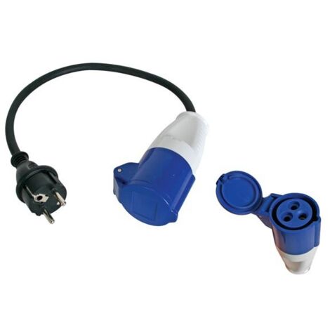 CABLE CON ENCHUFE MACHO SCHUKO A ENCHUFE HEMBRA CEE