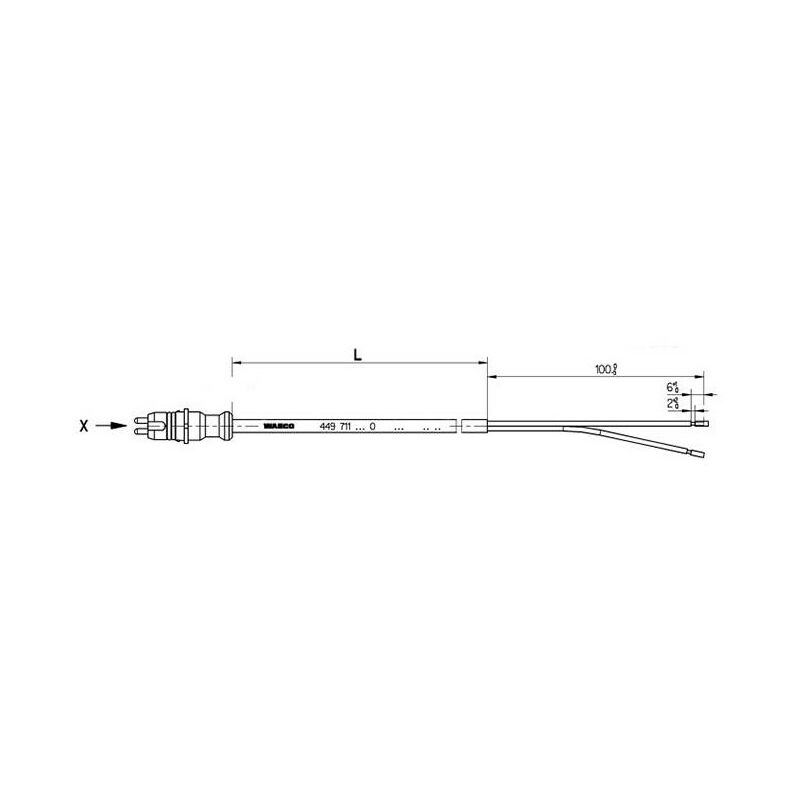 

Cable con Sensor 180° para ABS