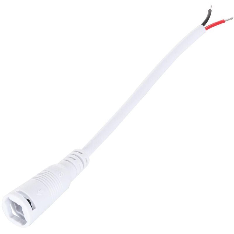 

Efectoled - Cable Conexión Jack Hembra Tira LED 12V Blanco Blanco - Blanco