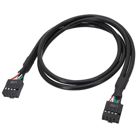 Câble connecteur USB 9 broches femelle vers femelle interne carte mère USB 2.0