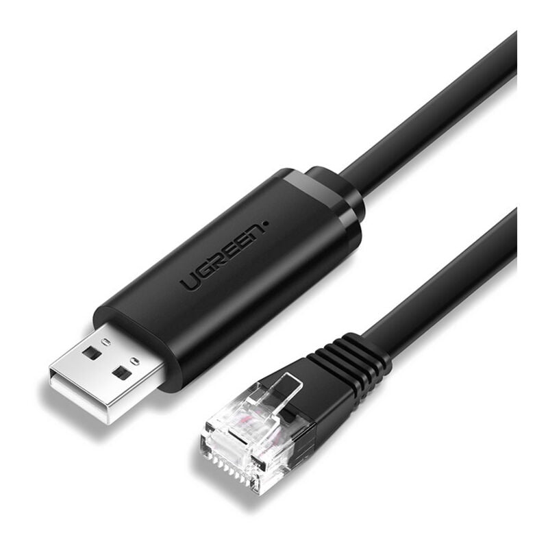 Câble console, adaptateur usb - RJ45, câble Ethernet à paire torsadée, 1,5 m, noir