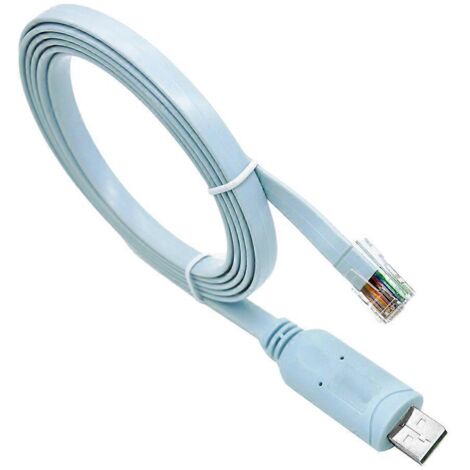 Câble console USB RJ45 1,8 m (6 pieds) Windows 8, 7, Vista, Linux RS232