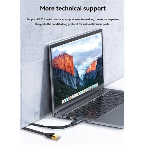 Câble console USB vers RJ45, adaptateur USB vers RJ45 pour ordinateur portable - 300 cm