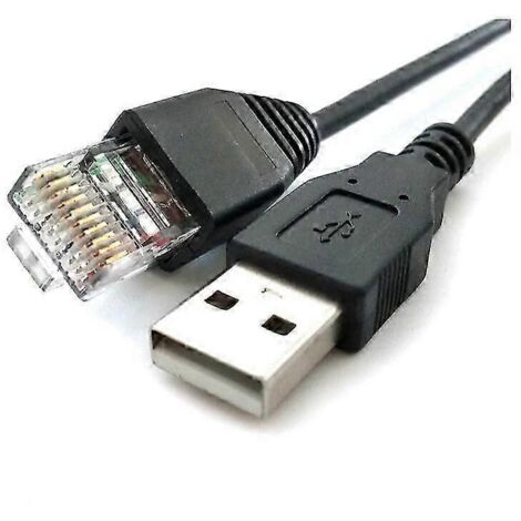 Câble console USB vers RJ50 AP9827 pour onduleurs APC Smart-UPS 940-0127B, 940-127C et 940-0127E, avec gaine de protection moulée, 1,8 m