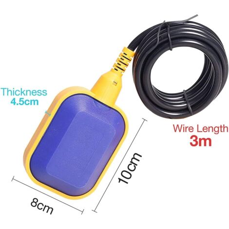 Cable controlador de nivel de agua, interruptor de flotador de nivel de líquido de 3 m, interruptor de nivel de 220 V
