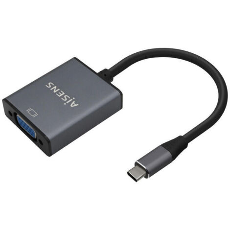 Cable Conversor Aisens A109-0691/ USB Tipo-C Macho - VGA Hembra/ 15cm/ Gris