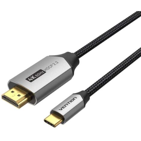 Cable Conversor HDMI 2.0 4K Vention CRBBG/ USB Tipo-C Macho - HDMI Macho/ 1.5m/ Negro