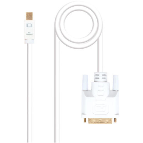 CABLE CONVERSOR MINI DP A DVI MINI DPM - DVIM BLANCO 5.0 M NANOCABLE 10.15.4205