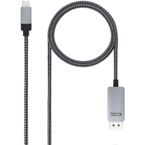 Cable conversor nanocable usb tipo- c macho a displayport macho 1.8m aluminio negro 10.15.5002