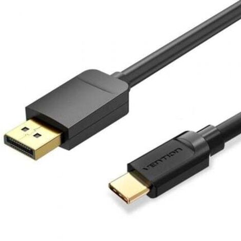 Cable Conversor Vention CGYBF/ USB Tipo-C Macho - Displayport Macho/ 1.5m/ Negro