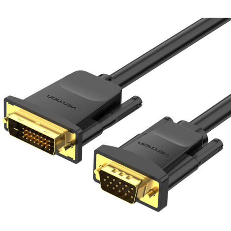 Cable Conversor Vention EABBG/ DVI Macho - VGA Macho/ 1.5m/ Negro