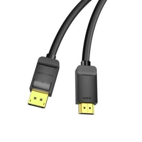 Cable Conversor Vention HADBH/ Displayport Macho - HDMI Macho/ 2m/ Negro