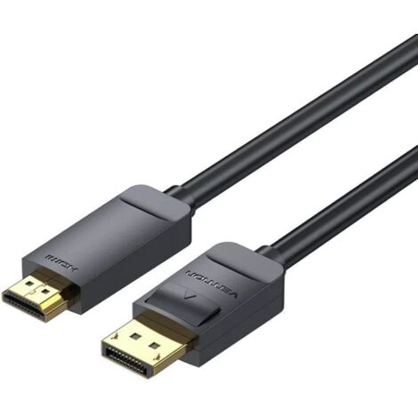 Cable Conversor Vention HAGBJ/ DisplayPort Macho - HDMI 4K Macho/ 5m/ Negro