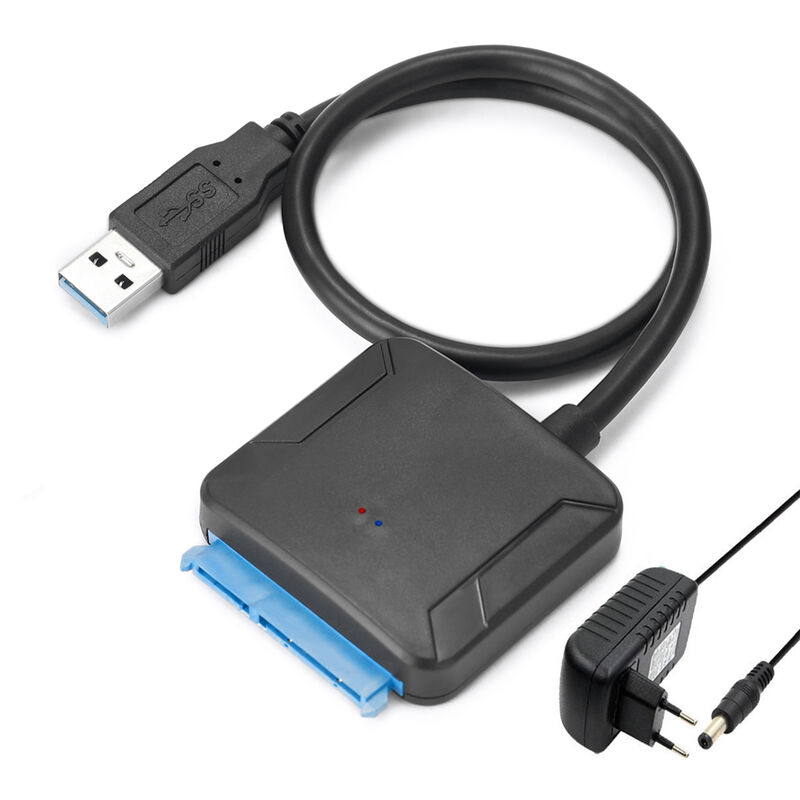 

Cable convertidor de disco duro USB 3.0 a SATA compatible con SSD HDD de 2.5 '' y 3.5 '',Multicolor, enchufe de la UE