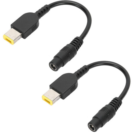 Câble convertisseur d'alimentation 5.5x2.5mm femelle vers carré avec broche pour Lenovo ThinkPad X1 Carbon YOGA 13