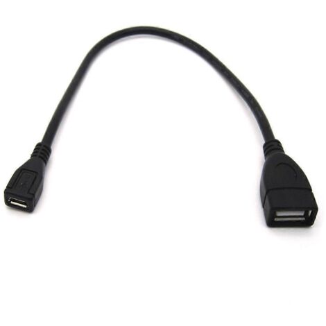 Câble convertisseur USB 2.0 femelle vers Micro USB femelle pour transfert de données téléphone