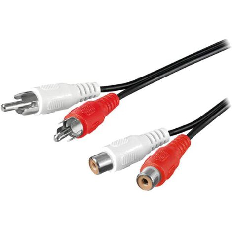 Cable cordon rallonge RCA phono audio male-femelle 10m