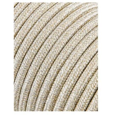 Câble Cordon Tubulaire 2x0,75mm C15 Beige 25m