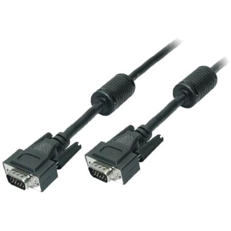 Cable D-Sub 15pin HD prise male des deux cotes 1.8m - Noir