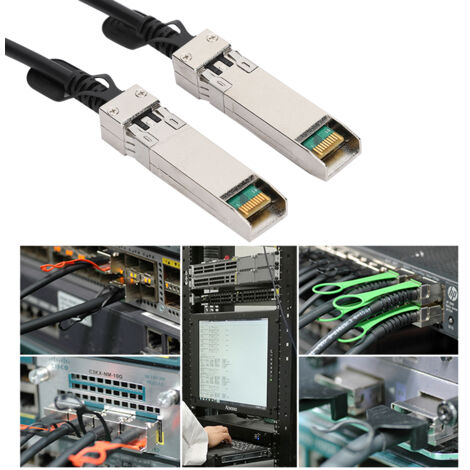 Câble DAC SFP à SFP 25Gbps Noir pour Routeurs, Pare-feu et Cartes Réseau
