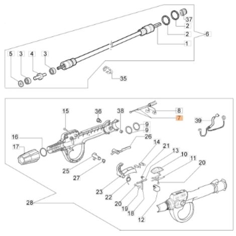 Câble d'accélérateur de débroussailleuse EMAK ORIGINAL 62030109R