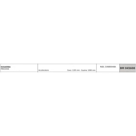 Câble d'accélérateur de tondeuse MOWOX PM4335SE câble 1195 mm gaine 1090 mm
