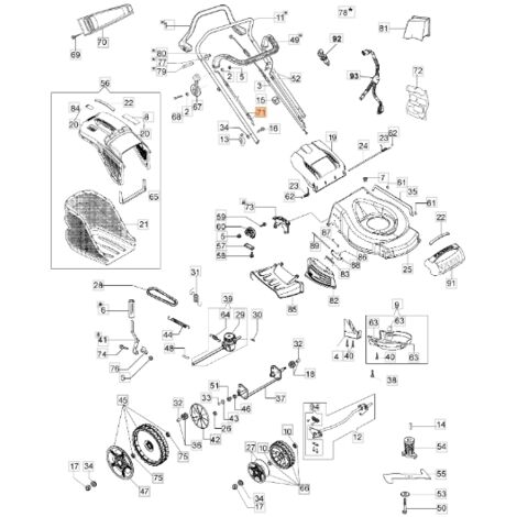 Câble d'accélérateur modèles de tondeuses G53TBXE ORIGINAL EMAK 66070323R