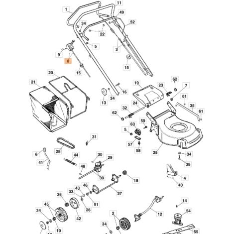 Câble d'accélérateur modèles de tondeuses G53THX ORIGINAL EMAK 66060165BR