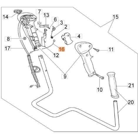 Câble d'accélérateur pour débroussailleuse ORIGINAL EMAK 61270012R