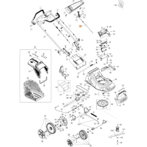 Câble d'accélérateur pour modèles de tondeuse à gazon ORIGINAL EMAK 66060518R