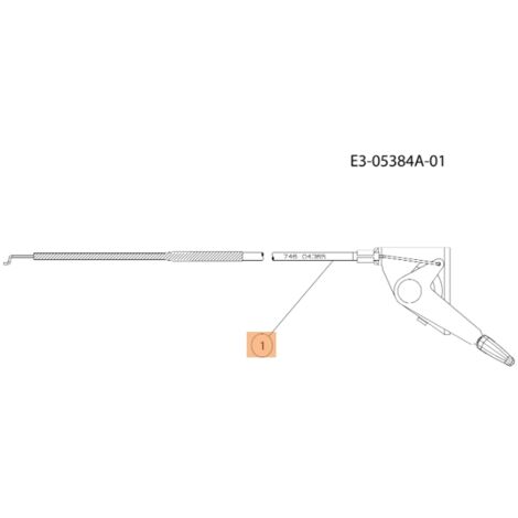 Câble d'accélérateur pour modèles de tracteur TORNADO ORIGINAL EMAK C74604365