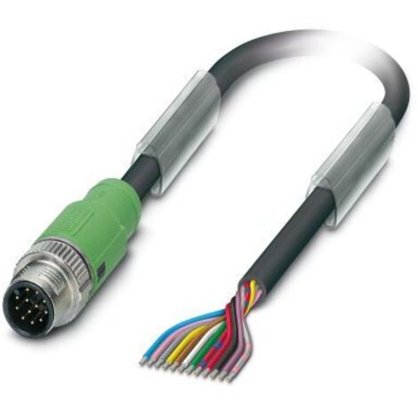 Câble d'actionneur Phoenix Contact 12 conducteurs , M12 Mâle, 1.5m ( Prix pour 1 )