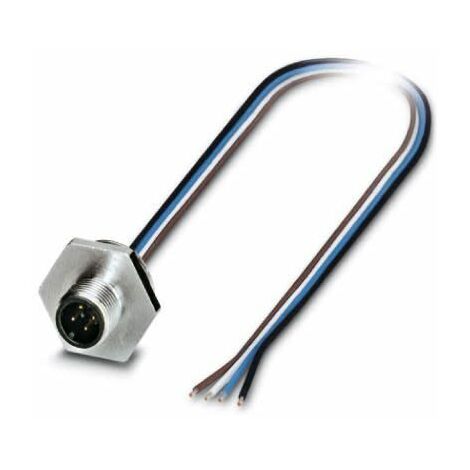 Câble d'actionneur Phoenix Contact 4 conducteurs , M12 Mâle, 500mm ( Prix pour 1 )
